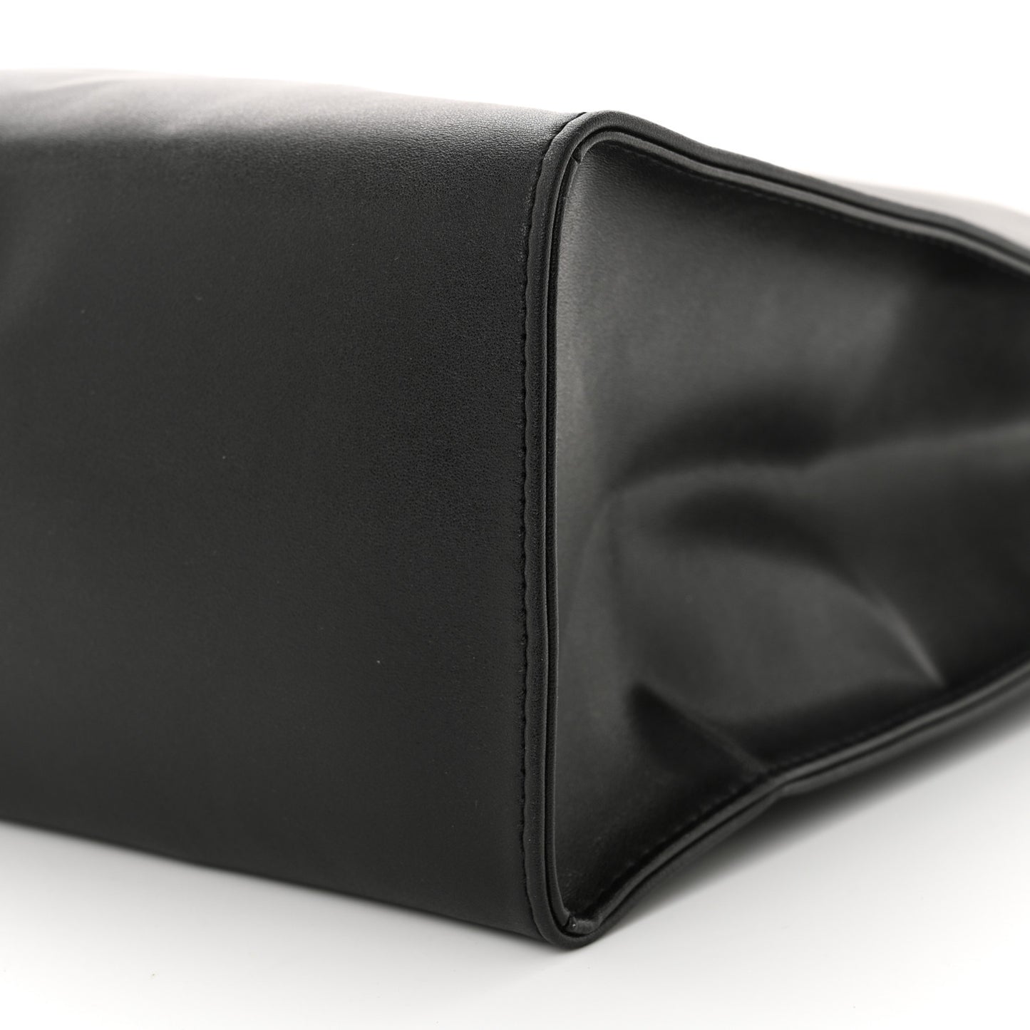 Vegan Leather Medium Shopping Bag Black