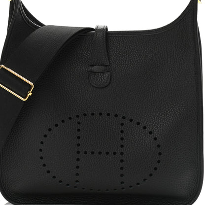 Hermes Taurillon Clemence Evelyne III PM Black 8 of 10