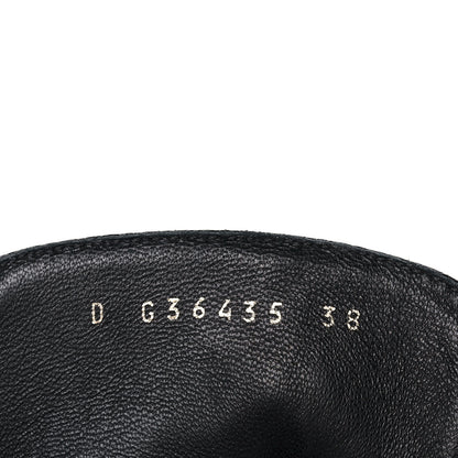 Chanel Shiny Crumpled Lambskin Lace Up Combat Boots 38 Black 7 of 9