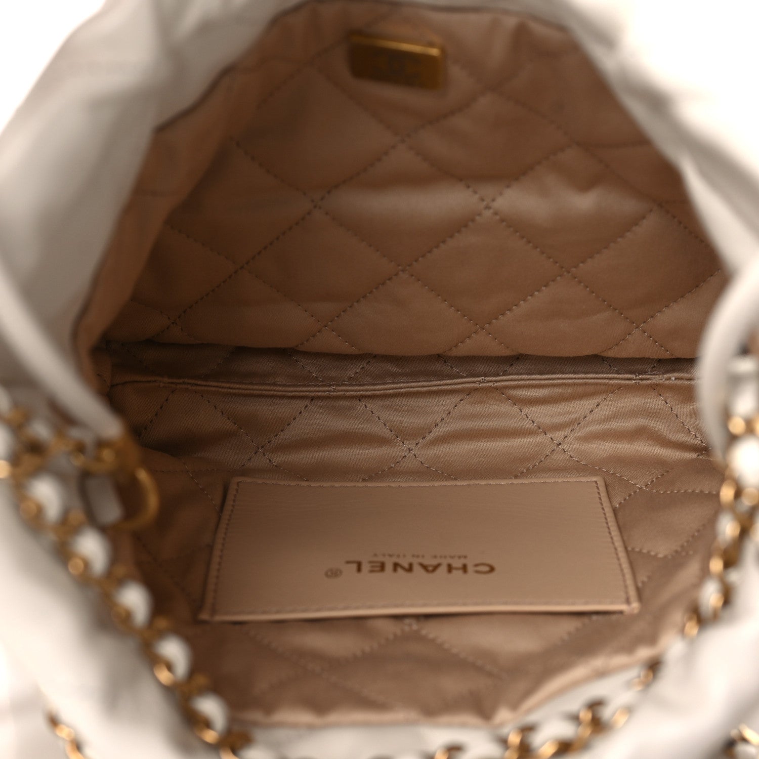 Chanel Shiny Calfskin Quilted Mini Chanel 22 White 5 of 9