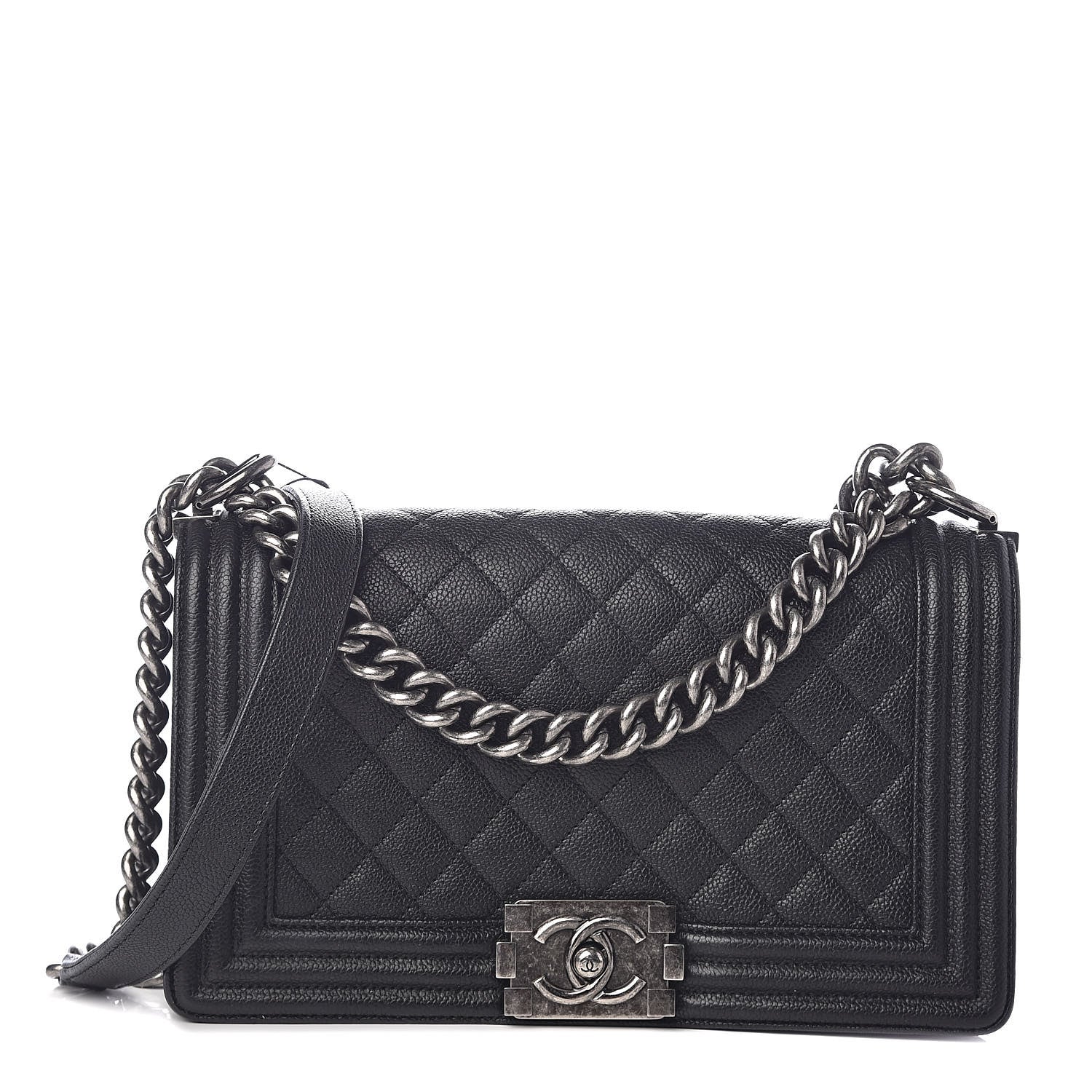 Chanel Caviar Quilted Medium Boy Flap Black 1 of 11