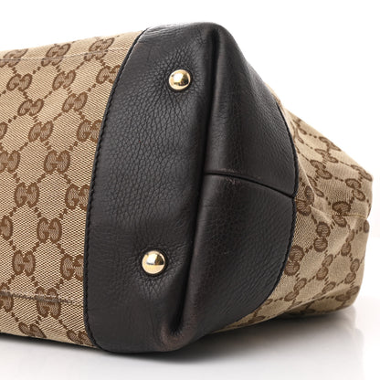 Gucci Monogram Web Medium Dressage Tote Brown 10 of 11