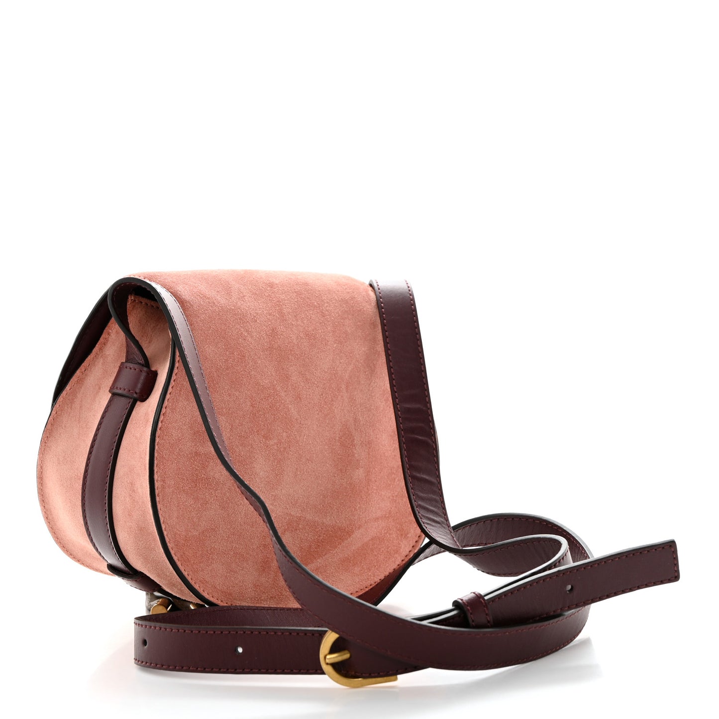 Suede Small Marcie Saddle Bag Canyon Rose
