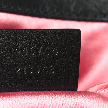 Gucci Velvet Matelasse Mini GG Marmont Shoulder Bag Black 7 of 9