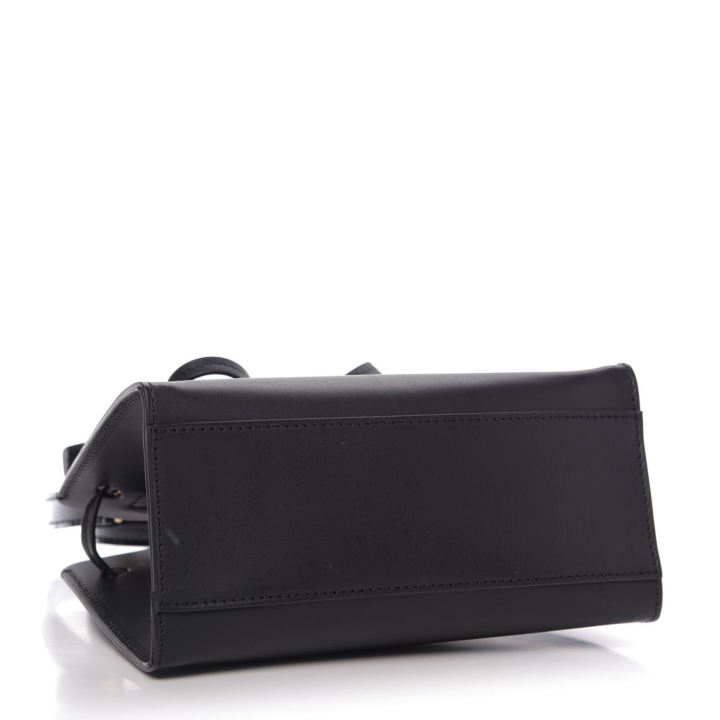 Vegetable Tanned Calfskin Mini Mini Sun Bag Black Flamma
