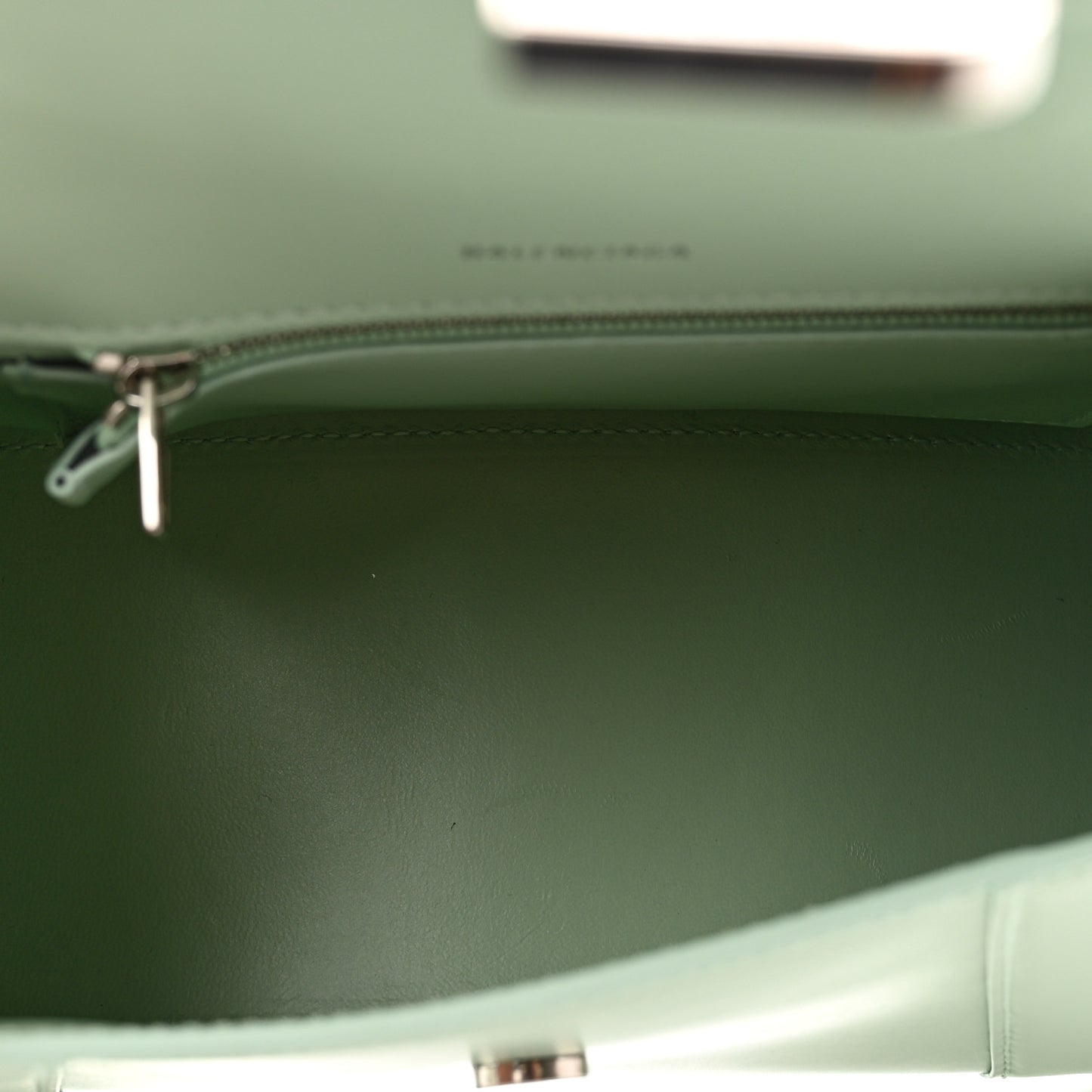 Shiny Box Calfskin Small Hourglass Top Handle Bag Light Green