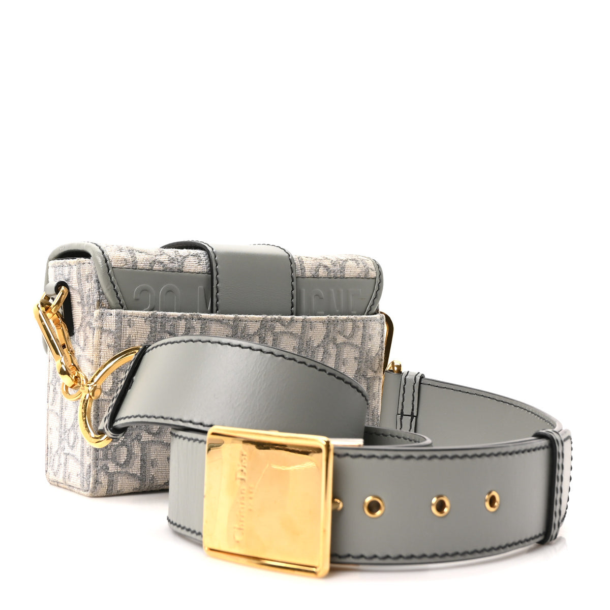 Christian Dior Oblique 30 Montaigne Box Bag Grey 2 of 9