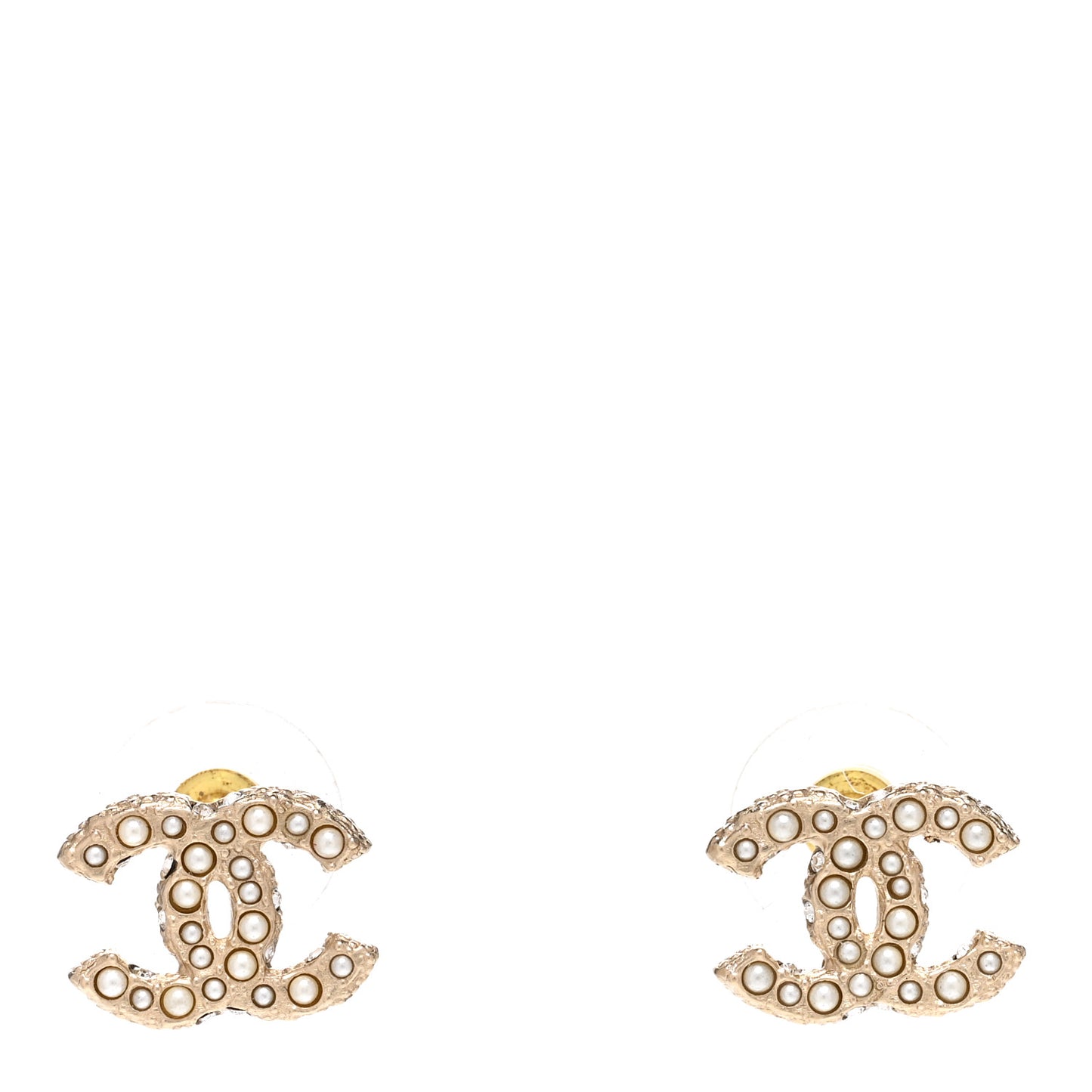 Pearl CC Earrings Light Gold