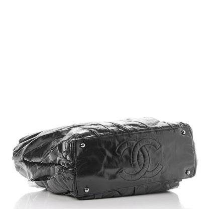 Chanel Glazed Calfskin Large Twisted Tote Black 4 of 7