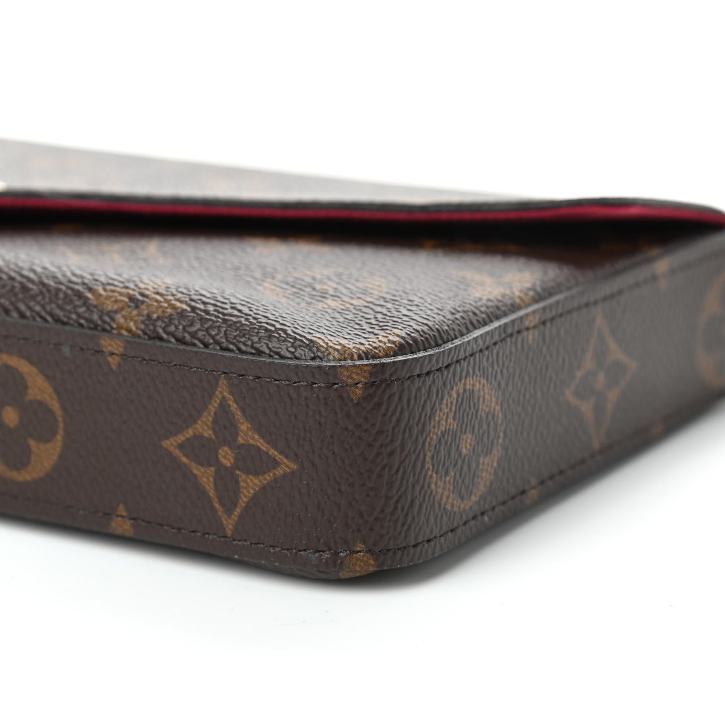 Monogram Pochette Felicie Chain Wallet Fuchsia
