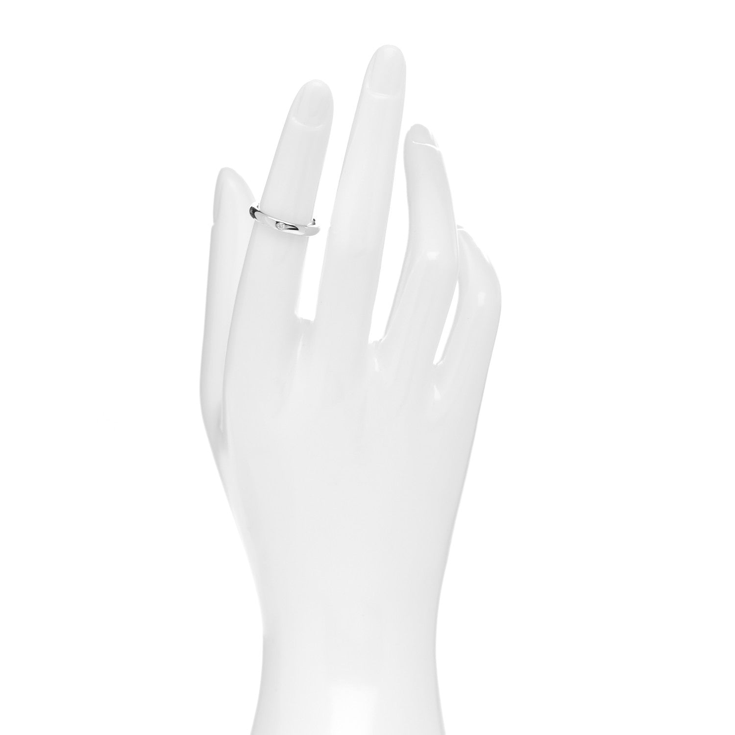 Tiffany Platinum Diamond Elsa Peretti Band Ring 48 4.5 2 of 5