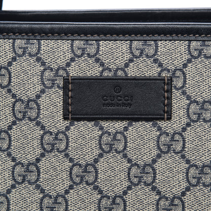 Gucci GG Supreme Monogram Medium Zippered Shopping Tote Navy 14 of 17