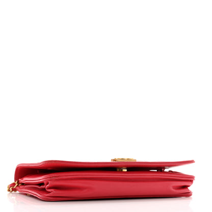 Chanel Lambskin Quilted Boy Wallet On Chain WOC Dark Fuchsia 4 of 16