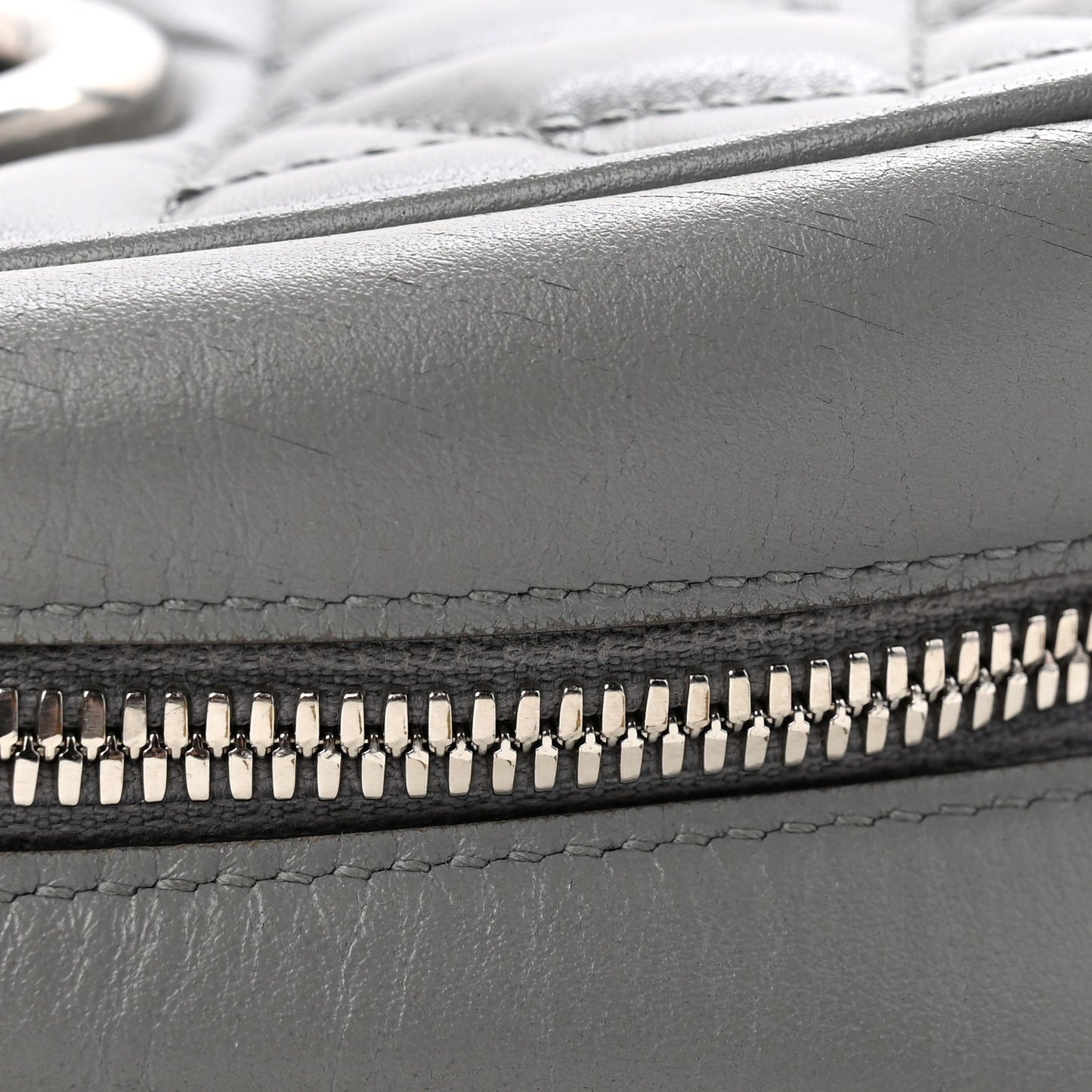 Calfskin Matelasse Aria Small GG Marmont Chain Shoulder Bag Deep Grey