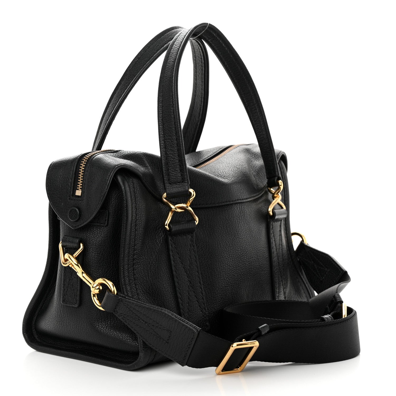 Marc Jacobs Pebbled Calfskin Wellington Satchel Black 3 of 13