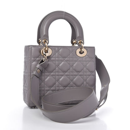 Christian Dior Lambskin Cannage Small My ABCDior Lady Dior Grey 3 of 10