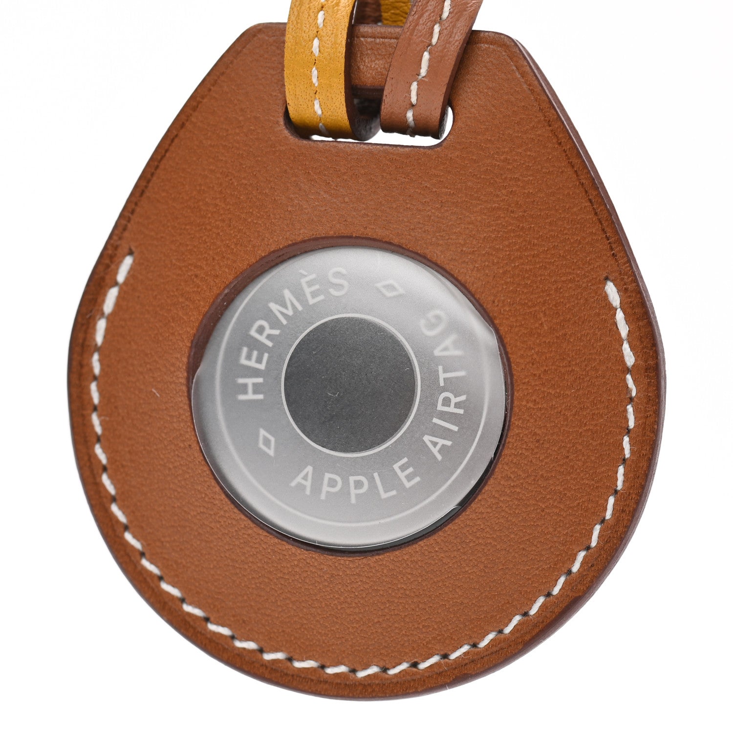 Hermes Fawn Barenia AirTag Bag Charm Fauve 4 of 6