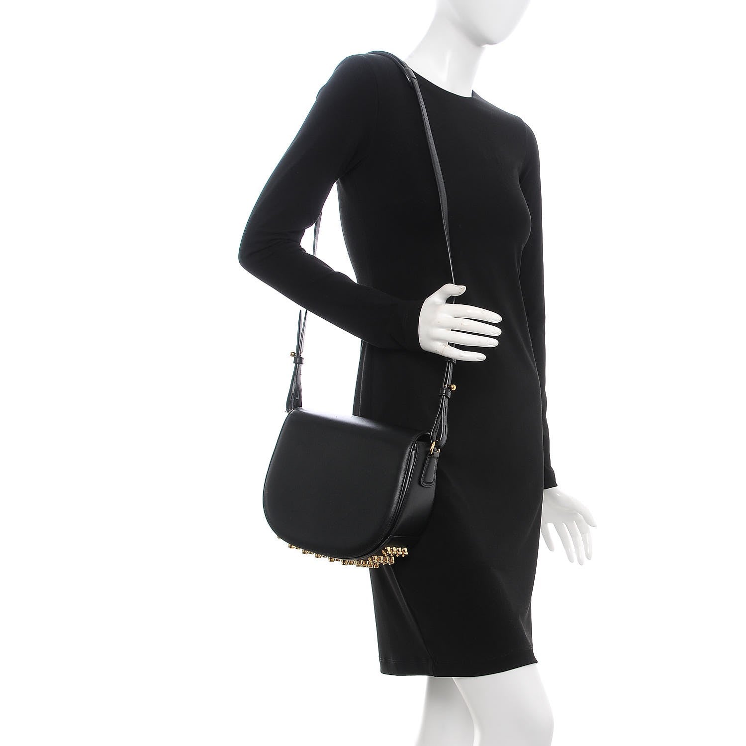 Alexander Wang Calfskin Small Lia Sling Black Pale Gold Hardware 2 of 18
