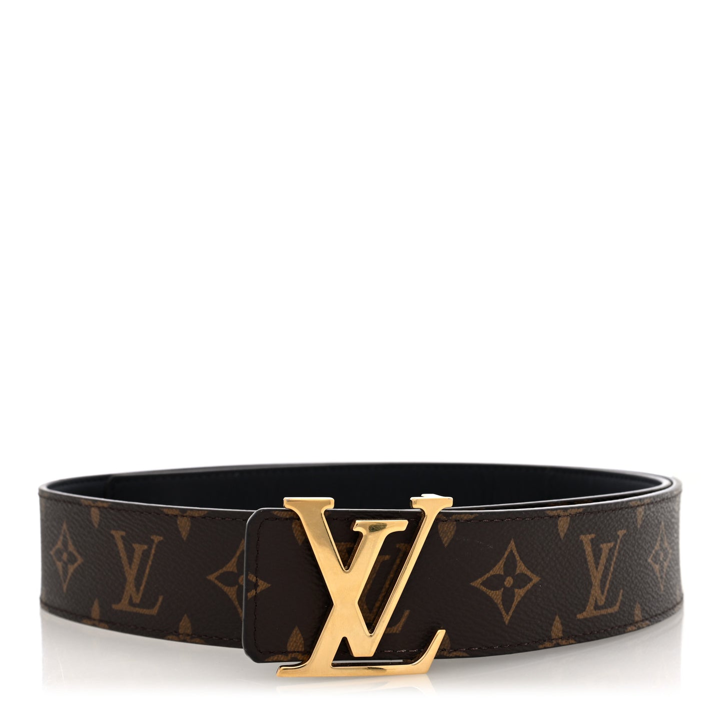 Calfskin Monogram 30mm LV Initiales Reversible Belt 90 36 Black