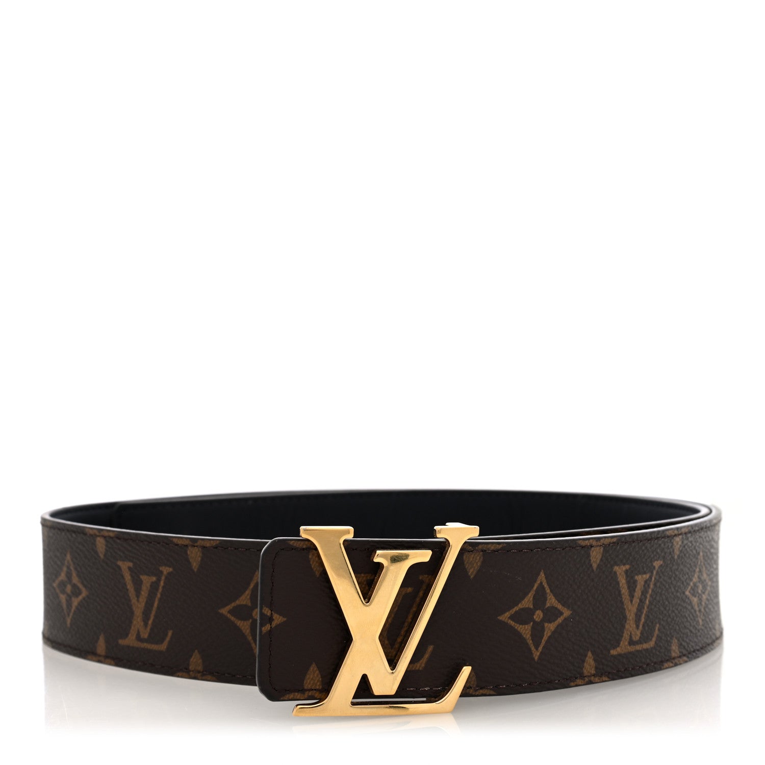 Louis Vuitton Calfskin Monogram 30mm LV Initiales Reversible Belt 90 36 Black 1 of 6
