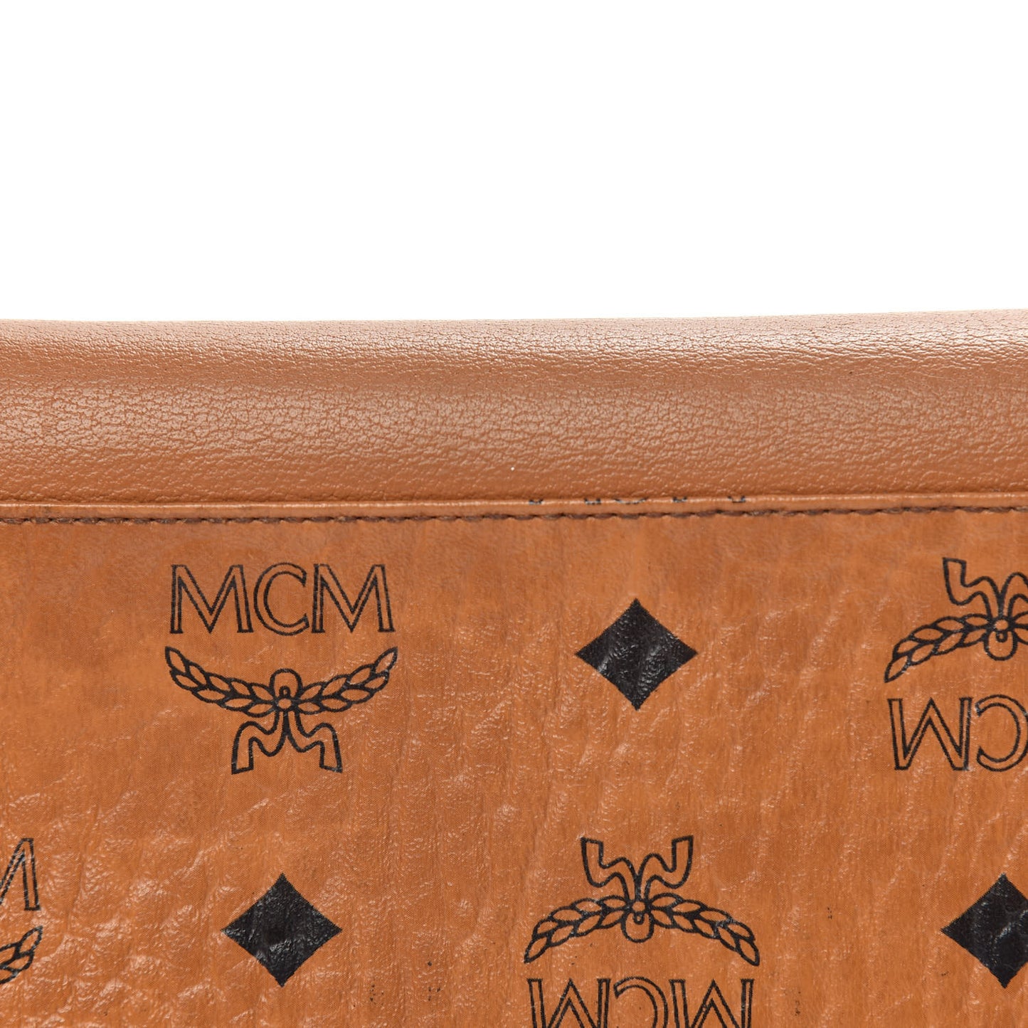 Visetos Large Patricia Love Patch Wallet On Chain Cognac