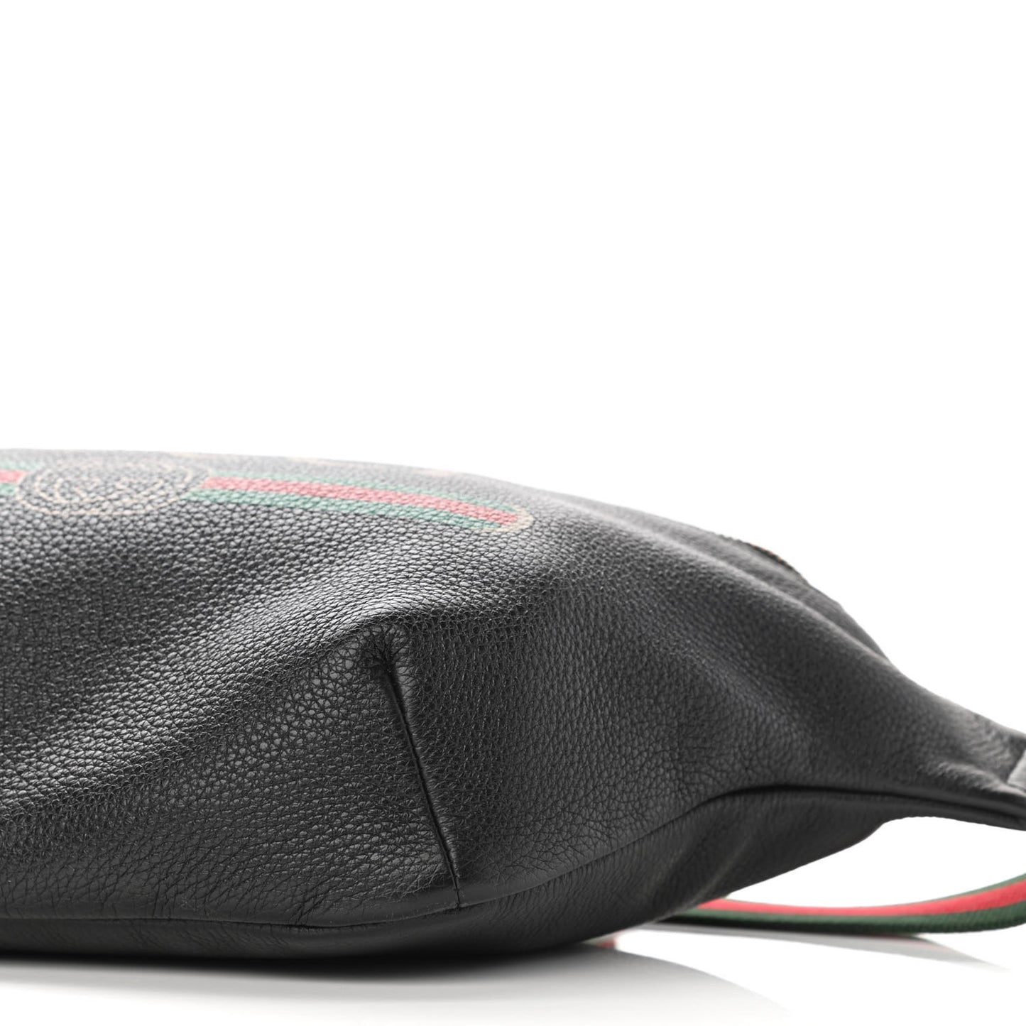 Grained Calfskin Logo Belt Bag Black