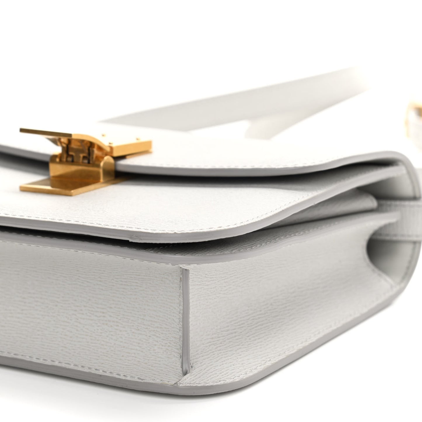 Liege Calfskin Teen Classic Box Flap Bag Pale Grey