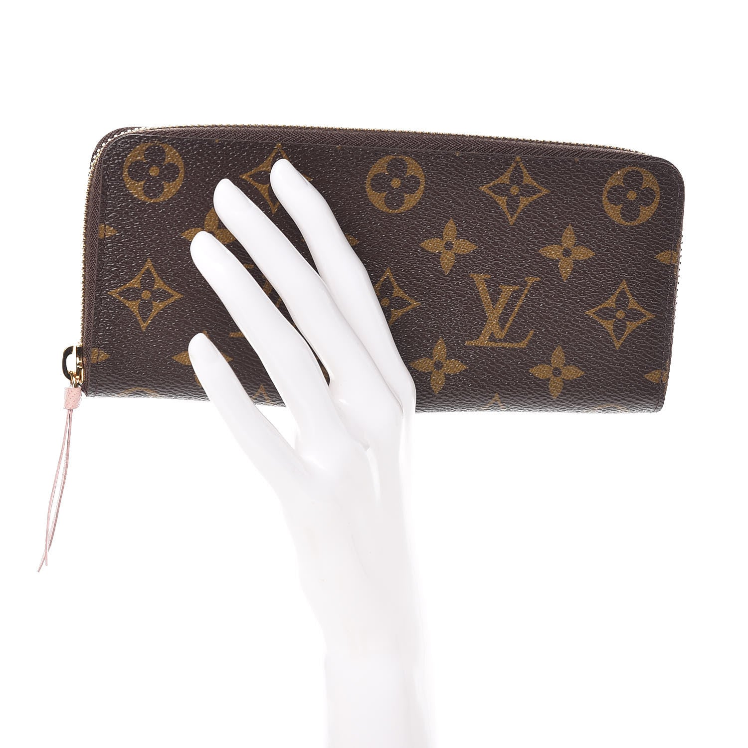 Louis Vuitton Monogram Clemence Wallet Rose Ballerine 2 of 8