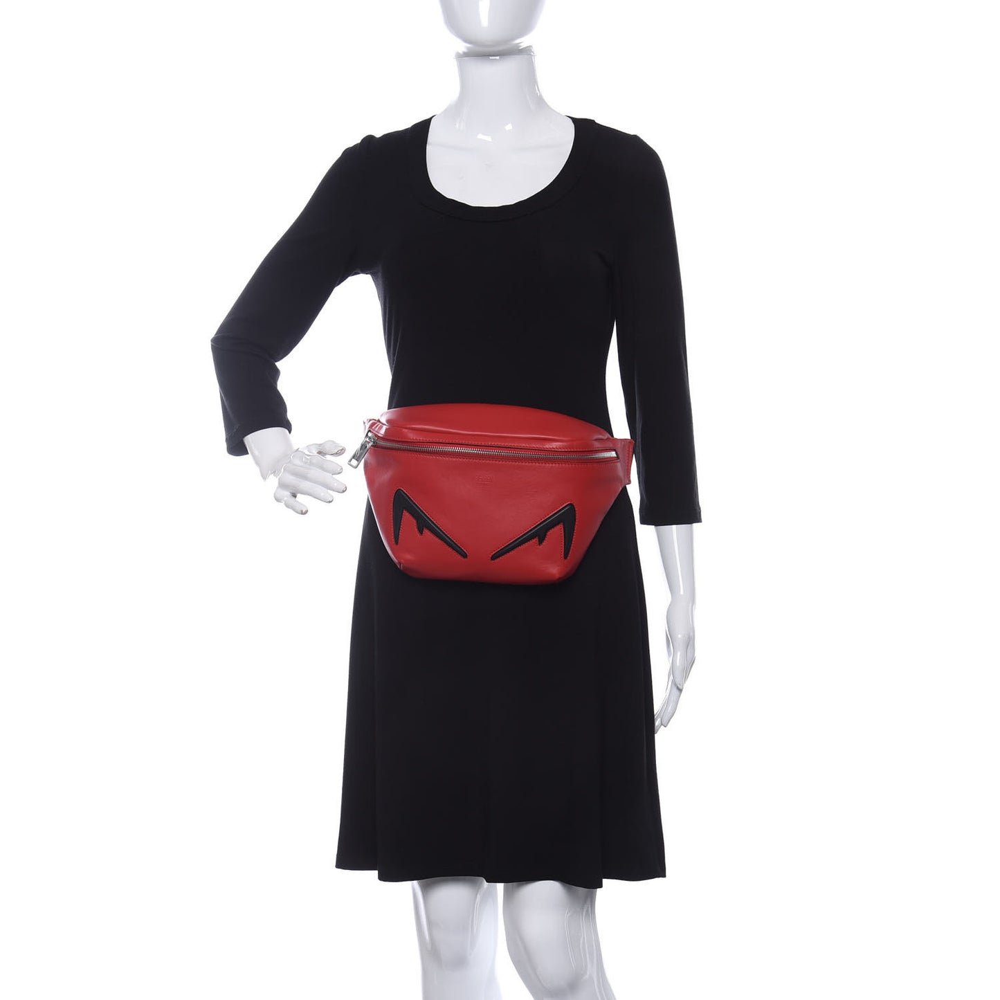Vitello Grace Light Century Devil Eyes Belt Bag Rosso Black