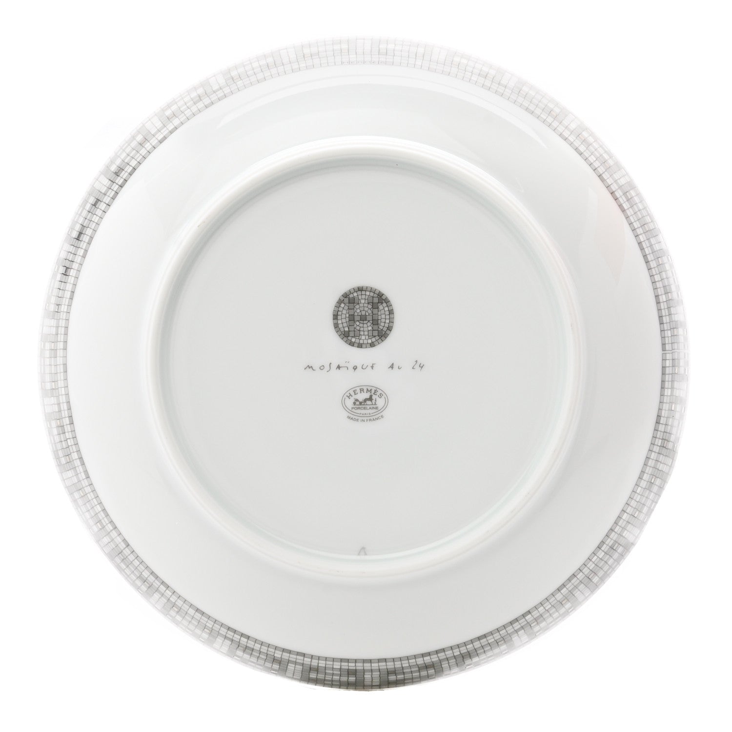 Hermes Porcelain Mosaique Au 24 Cereal Bowl Silver 3 of 5