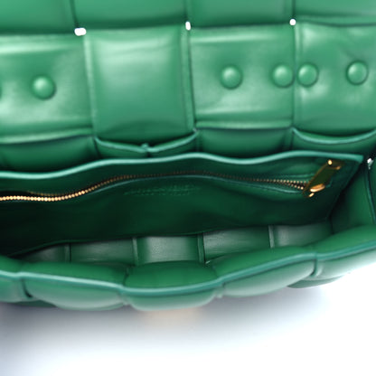 Bottega Veneta Lambskin Maxi Intreccio Padded Chain Cassette Crossbody Bag Racing Green 4 of 4