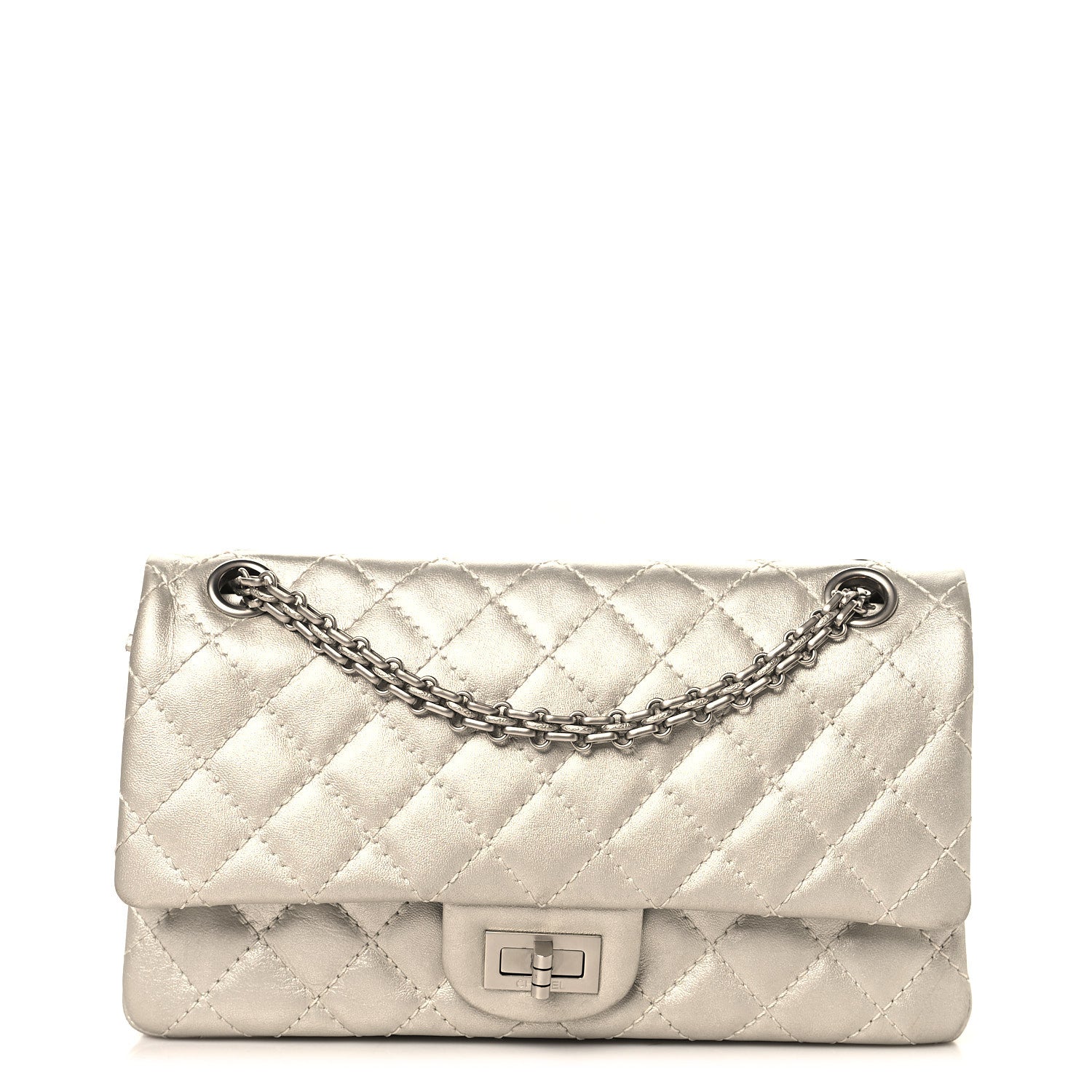 Chanel Metallic Lambskin Quilted 2.55 Reissue 225 Flap Silver 1 of 11