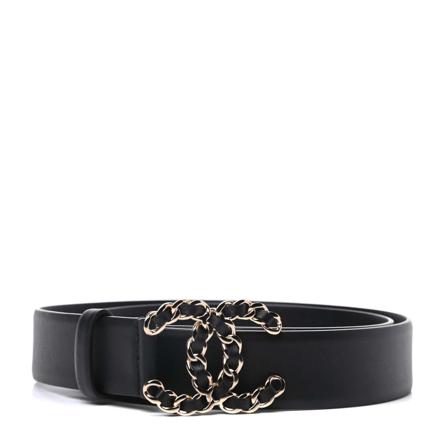 Chanel Lambskin CC Chain Belt 85 34 Black 1 of 6