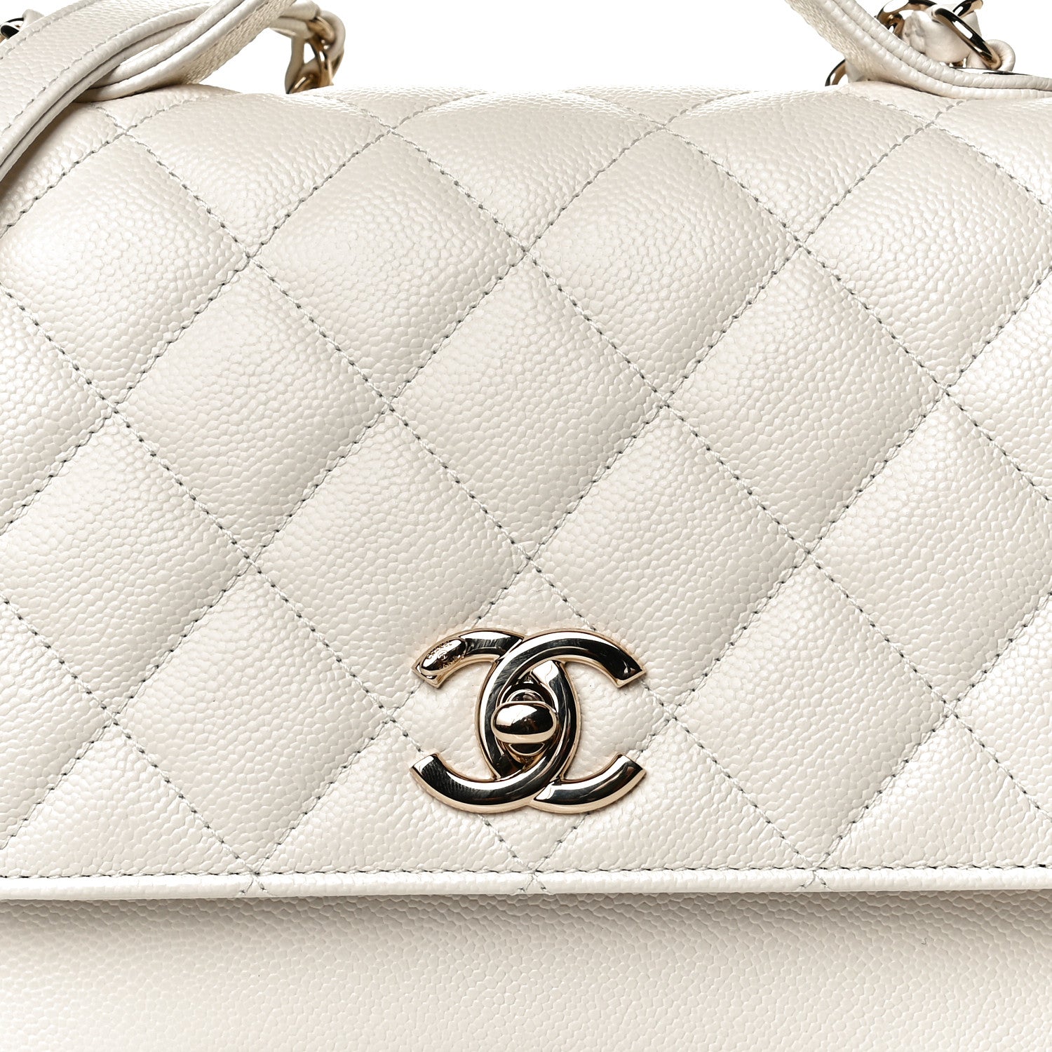 Chanel Caviar Quilted Medium Business Affinity Flap White 8 of 11