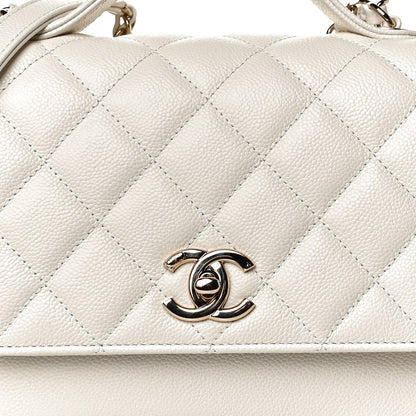 Chanel Caviar Quilted Medium Business Affinity Flap White 8 of 11