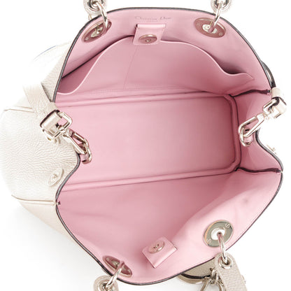Christian Dior Metallic Bullcalf Medium Diorissimo Bag Champagne 5 of 7