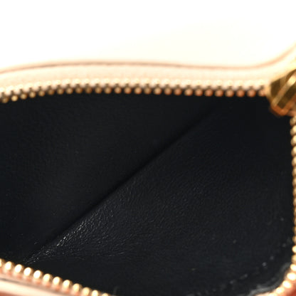 Saint Laurent Grained Calfskin Monogram 5 Fragments Zip Pouch Card Holder Beige 5 of 7