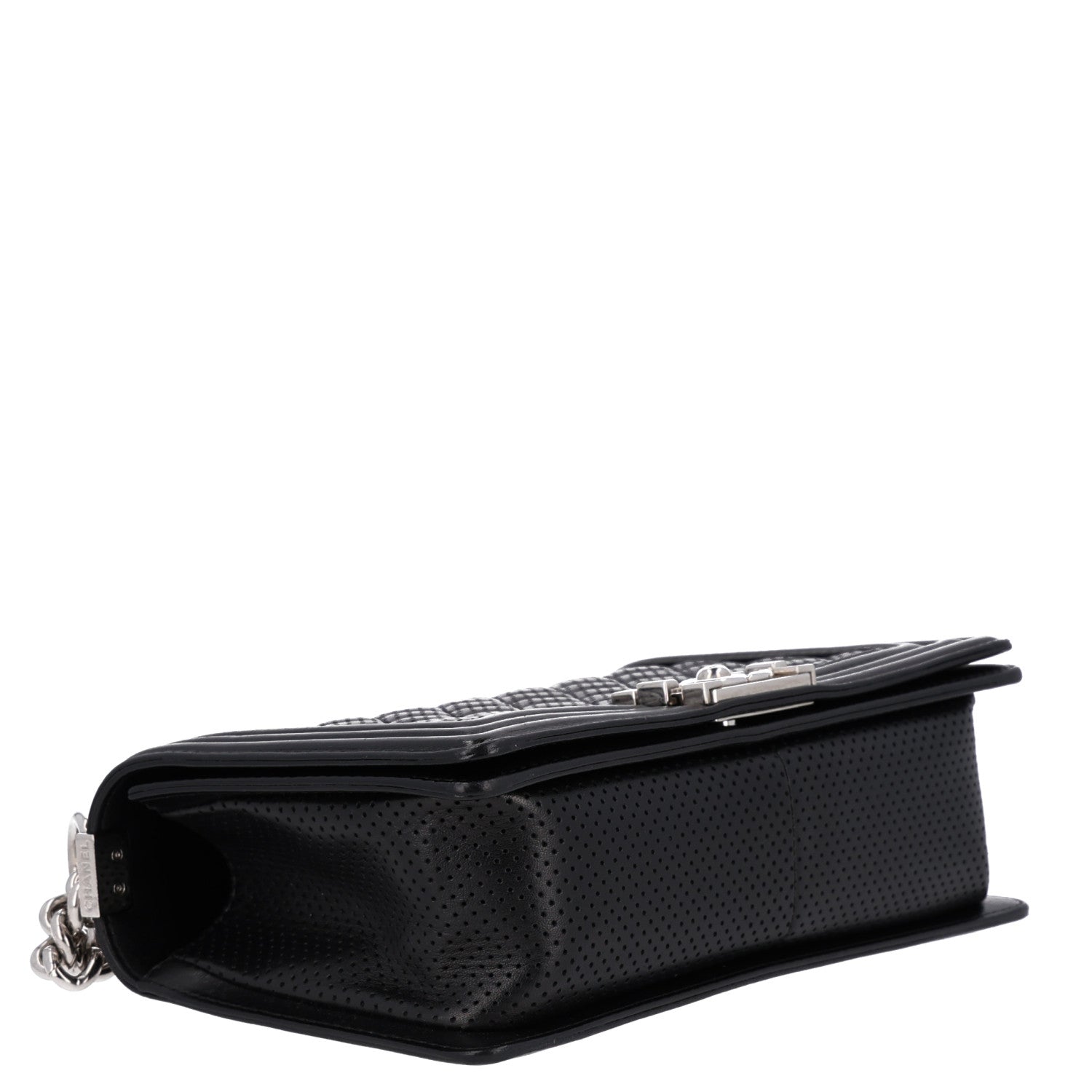 Chanel Lambskin Perforated Medium Boy Flap Black 4 of 10