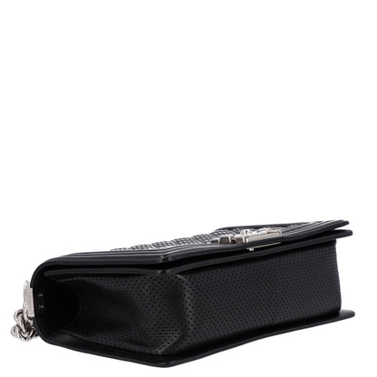 Chanel Lambskin Perforated Medium Boy Flap Black 4 of 10