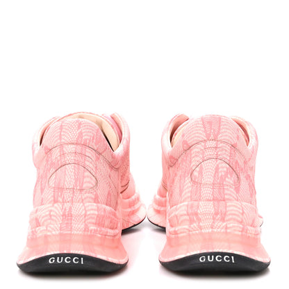 Gucci Ultralight Plume Calfskin Monogram Printed Womens Gucci Run Sneakers 39 Pale Pink 5 of 10