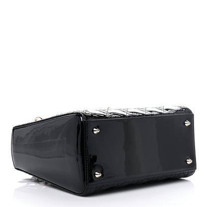 Christian Dior Patent Cannage Medium Lady Dior Black 4 of 7