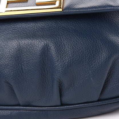 Fendi Vitello Flamingo Fendista Pouchette Crossbody Blue 10 of 11