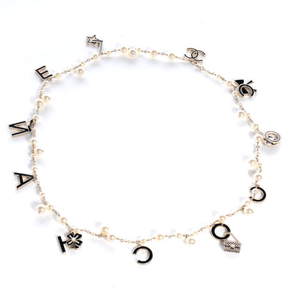 Chanel Pearl Charms Coco Logo Necklace 3 of 6