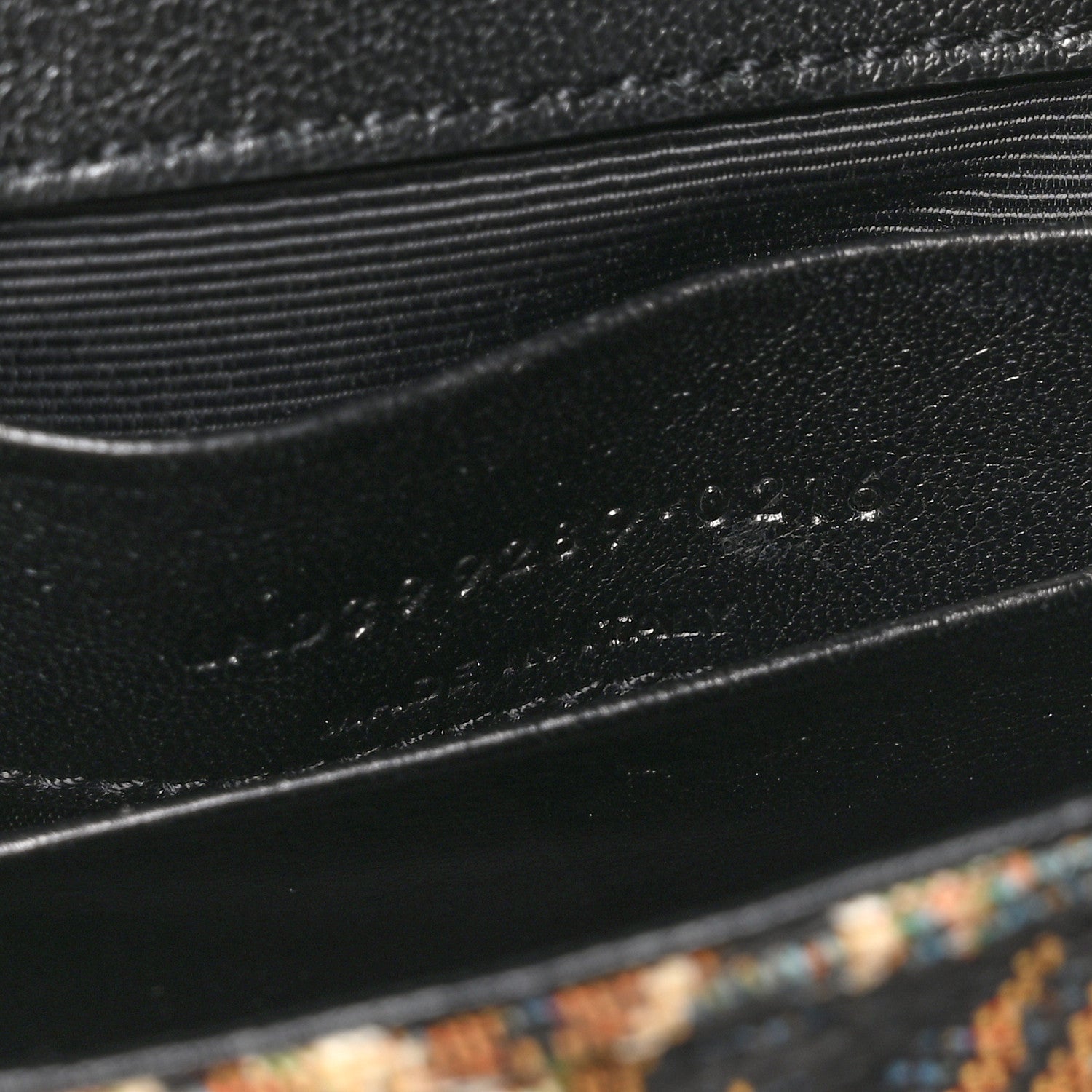 Saint Laurent Jacquard Leopard Matelasse Chevron Monogram Baby Chain Bag Black 7 of 10