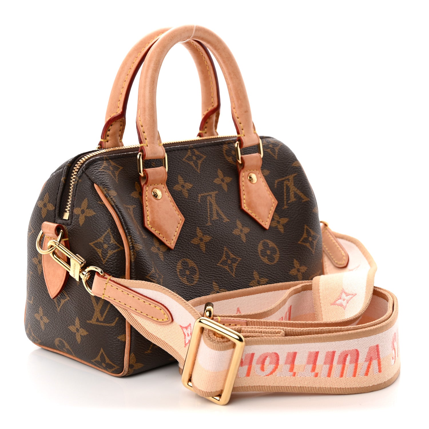 Louis Vuitton Monogram Speedy Bandouliere 20 Pink Orange 3 of 11