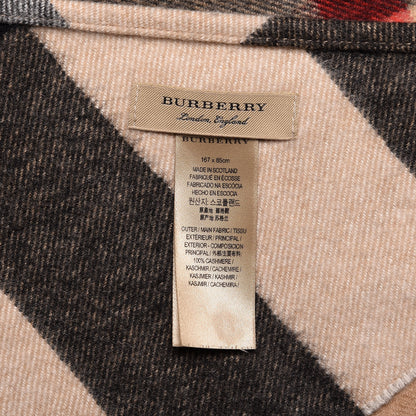 Burberry Cashmere Check Bandana Scarf Camel 3 of 3