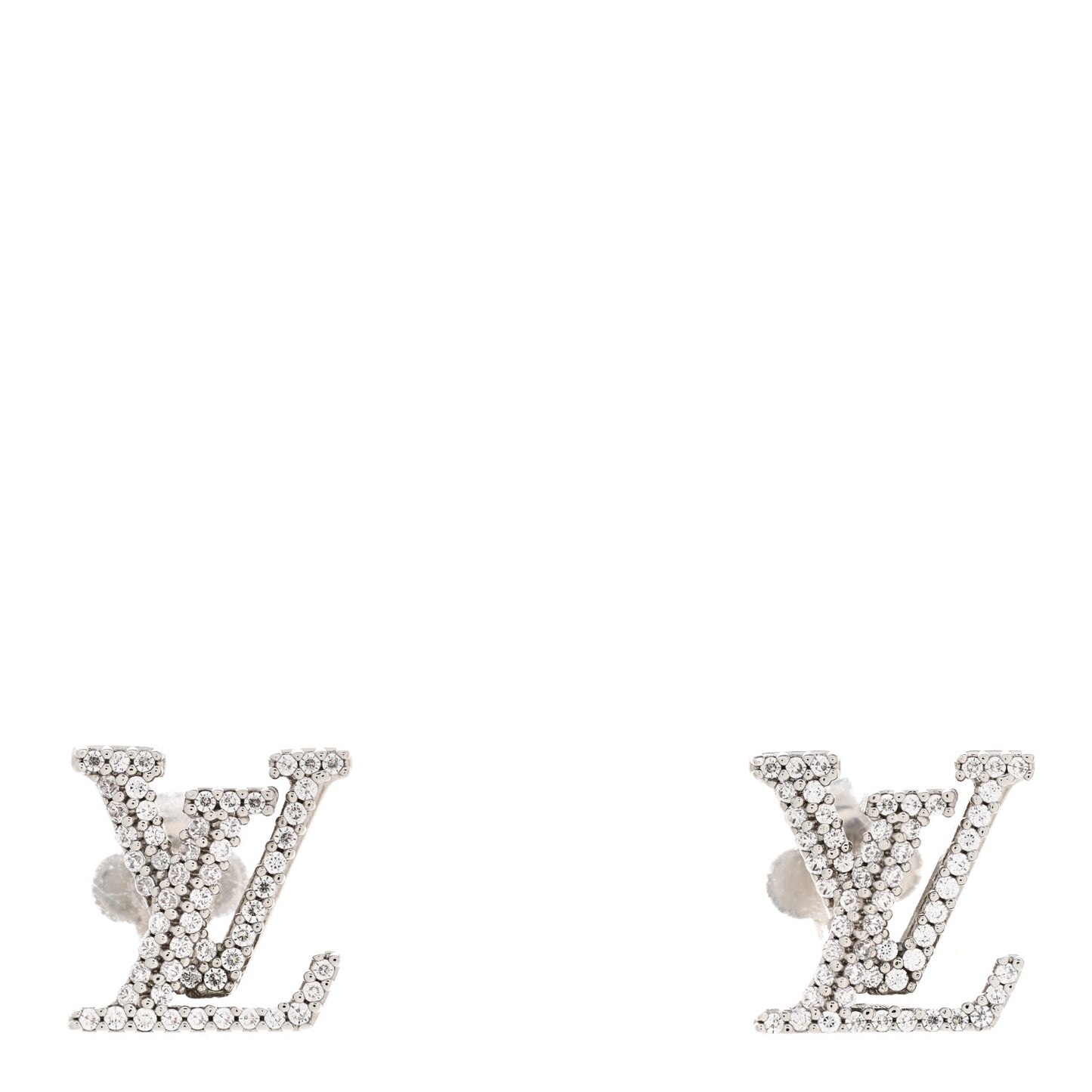 Crystal LV Iconic Earrings Silver