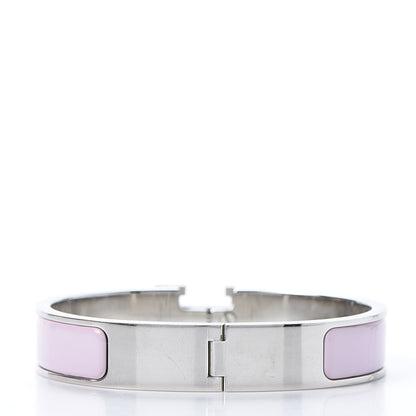 Hermes Enamel Narrow Clic Clac H Bracelet PM Rose Dragee 2 of 4