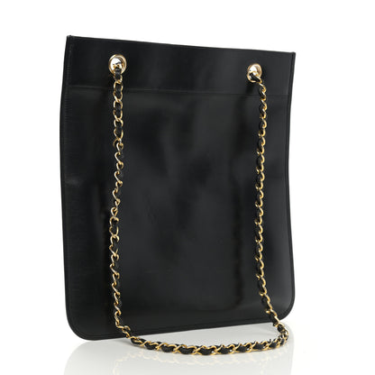 Chanel Lambskin CC Flat Tote Black 2 of 11