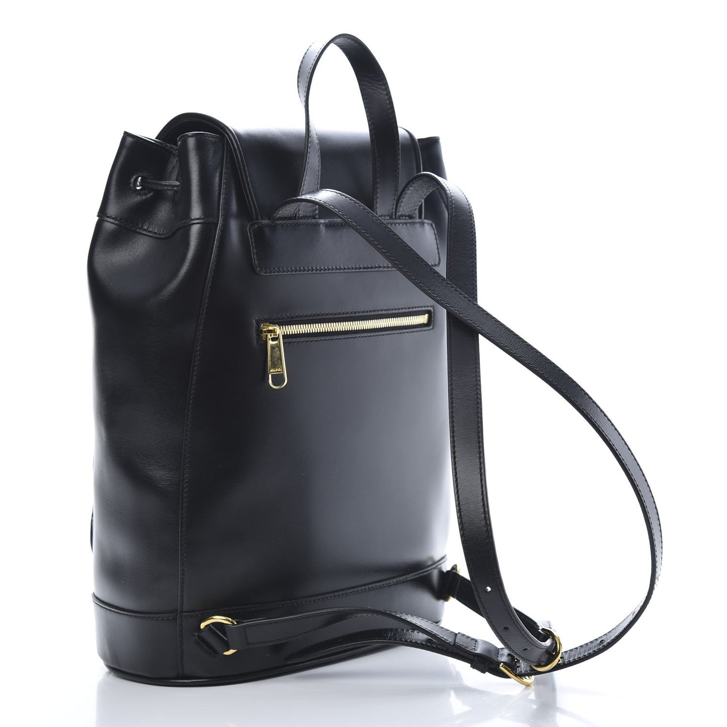 Boarded Plutone Calfskin Horsebit 1955 Single Buckle Backpack Black